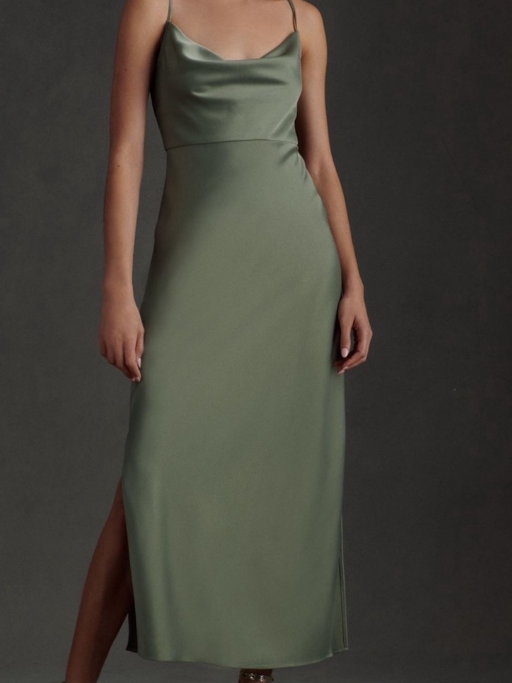 BHLDN Cali Satin Charmeuse Midi Dress By Anthropologie